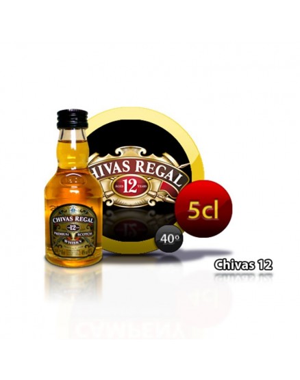 Botella miniatura de Whisky Chivas Regal 12 años 5CL 40 °