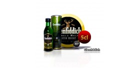 Botella de whisky escocés en miniatura Glendfiddich. 5CL 40 °