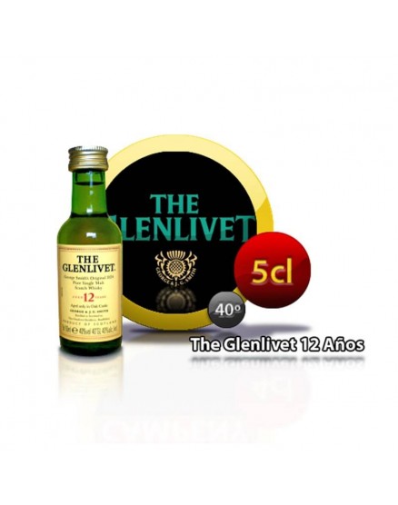 Bouteille miniature Whisky The Glenlivet Il a 12 ans 5CL 40 °