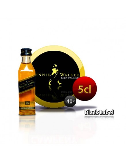 Bouteille miniature Whisky Black label Johnnie walker 5CL 40 °