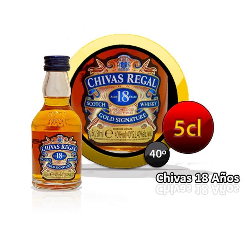 Botella Whysky Chivas Regal años, 5CL 40 °