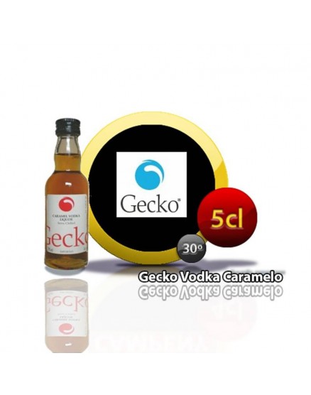 mini bottle of 5cl.Gecko Vodka Caramel