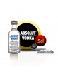 Miniatura Absolut vodka en botella de 5cl.