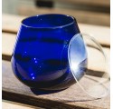6 Vaso cata de aceite de oliva, vidrio azul+ 6 tapas de vasos