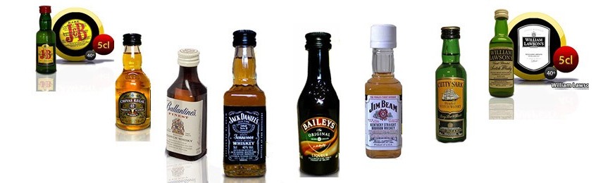 Miniature bottles Bourbon whiskey
