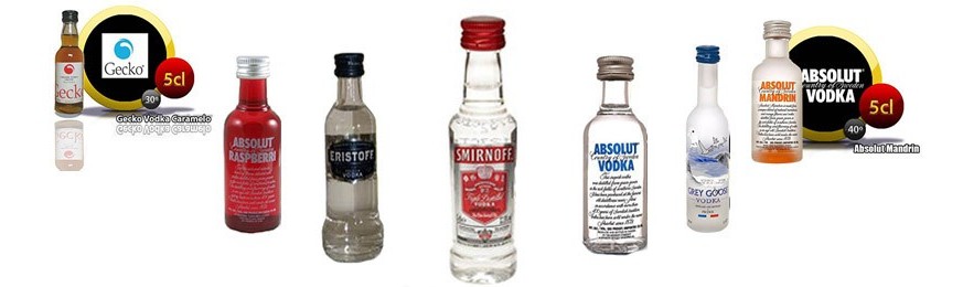 Vodka miniature bottles